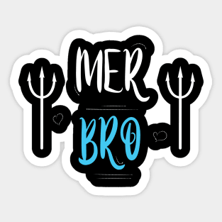 Mermaid Birthday Big Brother Merbro Sticker